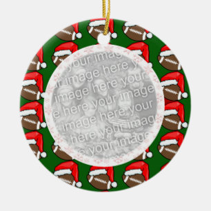 Foto-Verzierung - Weihnachtsfußball Keramik Ornament