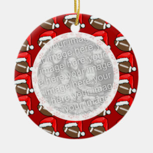 Foto-Verzierung - Weihnachtsfußball Keramikornament