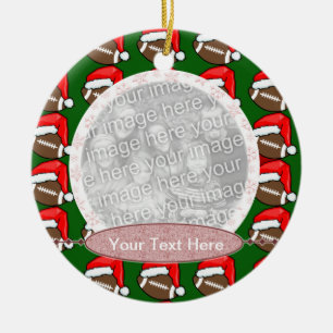 Foto-Verzierung - Weihnachtsfußball Keramikornament