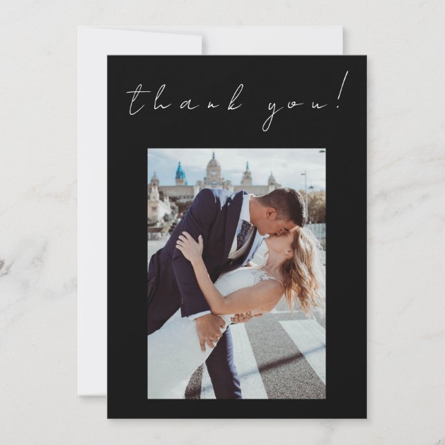 Foto Vielen Dank, dass Sie sich für das Hochzeitst Einladung (Vorderseite)