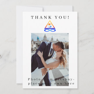 Foto Vielen Dank für Ihre Hochzeit-Karte-Zwei-Flam Einladung