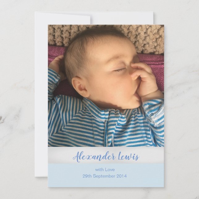 Foto Vielen Dank und Baby Ankündigung Postcard (Vorderseite)