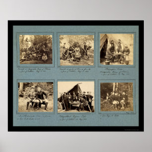 Foto Vignettes mit Custer 1862 Poster
