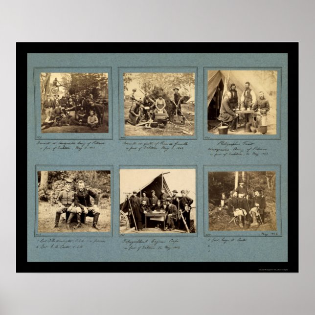 Foto Vignettes mit Custer 1862 Poster (Vorne)