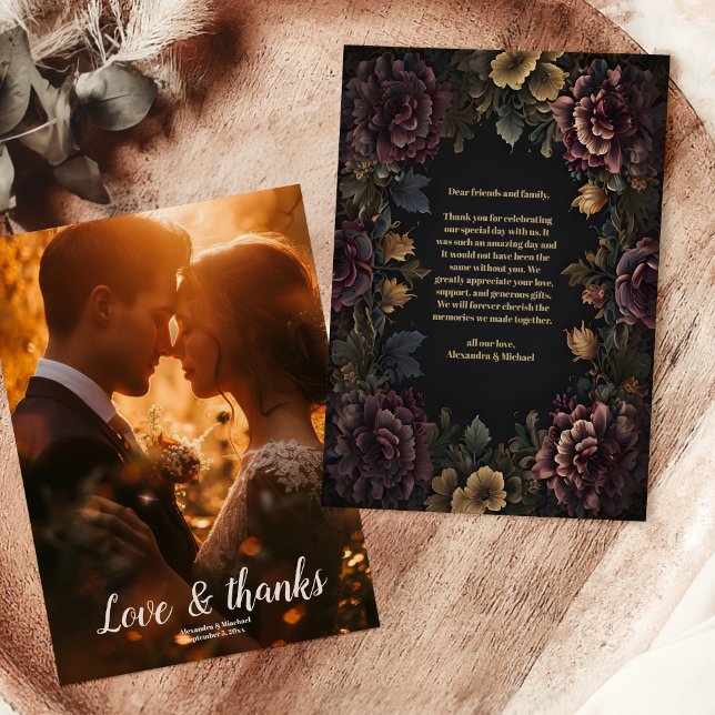 Foto Viktorianische gotische Blumenzarge Dankeskarte (Von Creator hochgeladen)