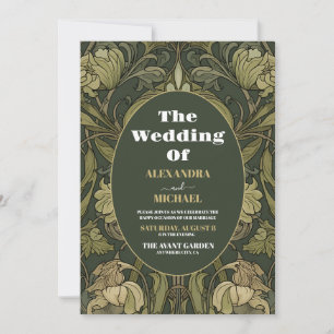 Foto Vintager Blumenstrauß Jugendstil Hochzeit Einladung