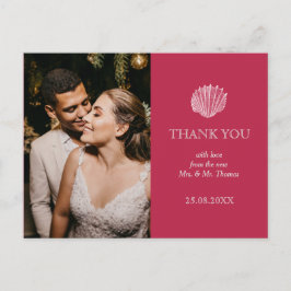 Foto Viva Magenta Sea Muschel Hochzeit Vielen Dank Postkarte