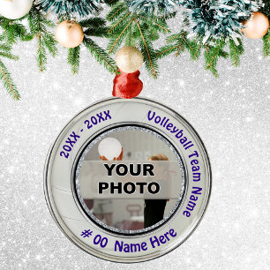 Foto-Volleyball verziert personalisierte Ornament Aus Metall