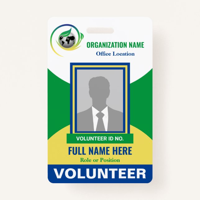Foto Volunteer Non-Profit-NRO Alle Farbvorlagen Ausweis (Vorderseite)
