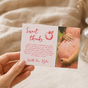 Foto vom Baby-Shower 'Apfel Unseres Auges' im Herb Dankeskarte
