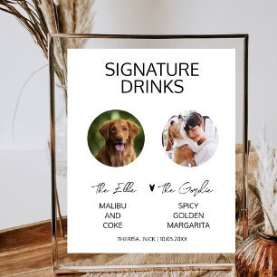 Foto vom Haustierhund Getränkesignatur Moderne Hoc Poster
