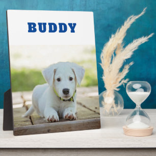 Foto vom Haustierhund Süßes individuelles Namensan Fotoplatte