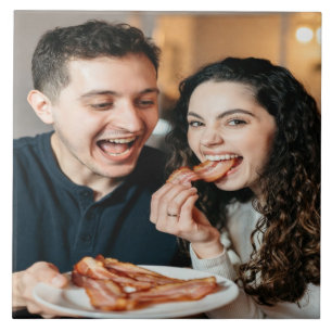 Foto vom Speckessen anpassen personalisieren Fliese