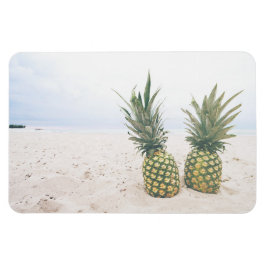 Foto von 2 Ananas am Strand Magnet