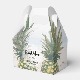 Foto von 2 Ananas auf einer Hochzeit am Strand Geschenkschachtel