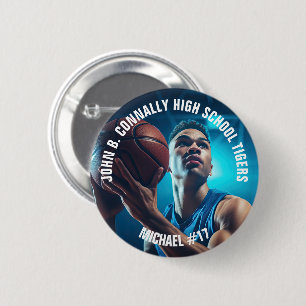 Foto von Basketballspieler in der High School mit Button