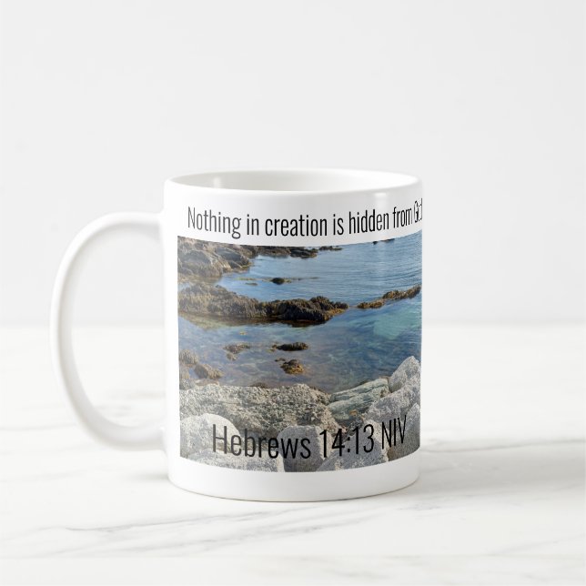 Foto von Bibelversen im Tiefsee Kaffeetasse (Links)