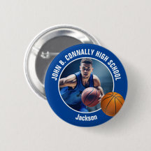 Foto von blauem Basketballspieler mit High-School-