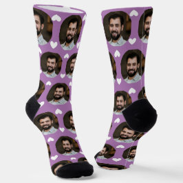 Foto von Boyfriend For Girlfriend Hearts Lavender Socken