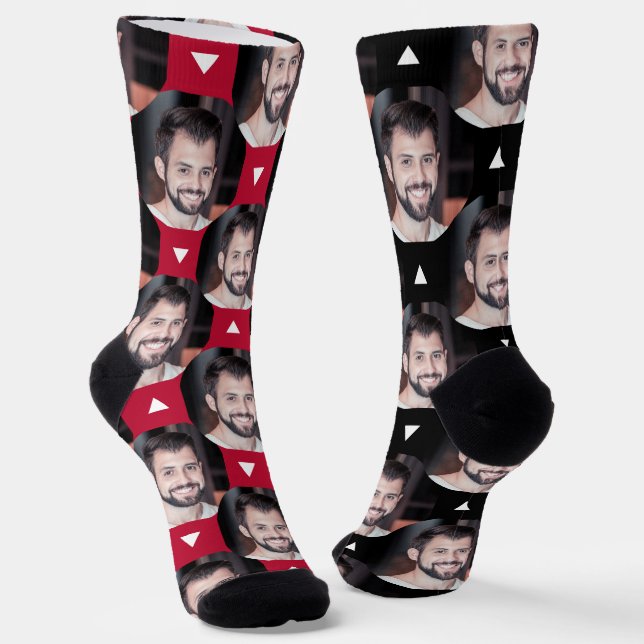 Foto von Boyfriend for Girlfriend Red Black Socken (Gewinkelt)