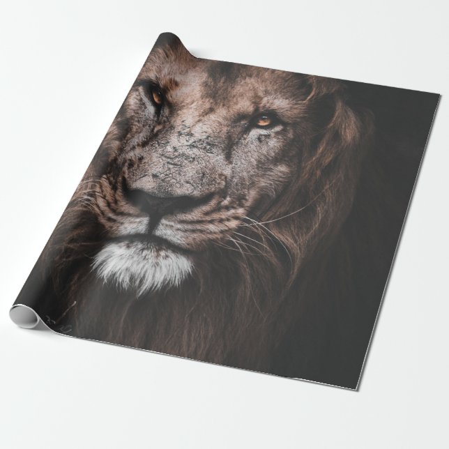 FOTO VON BROWN LION GESCHENKPAPIER (Ungerollt)