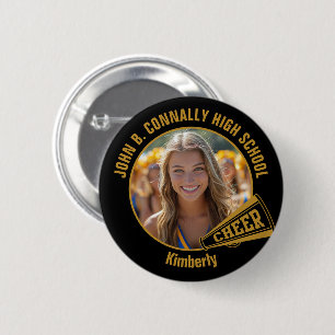 Foto von Cheerleadern der Black Gold High School Button