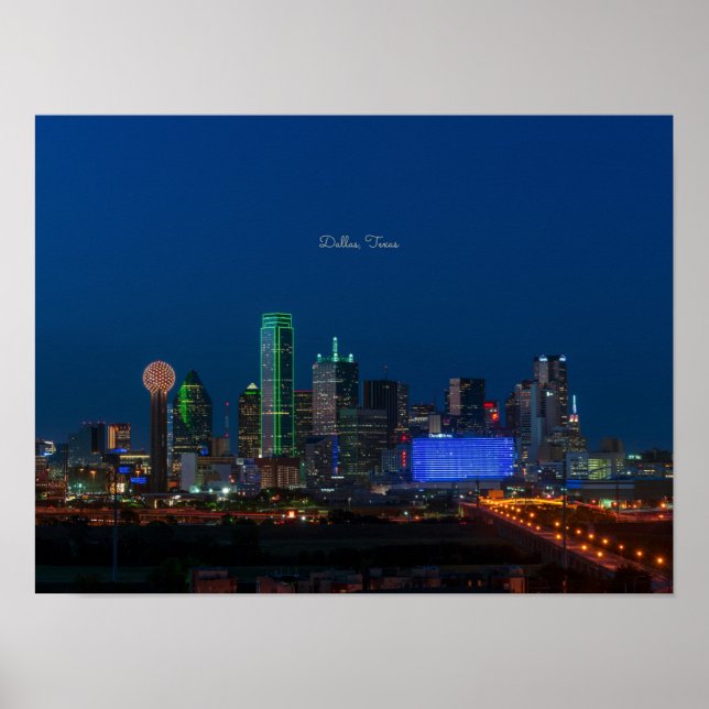 Foto von Dallas, Texas Cityscape, Poster (Vorne)