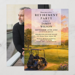 Foto von der Abschiedsparty für einen Golfplatz-Bu Einladung
