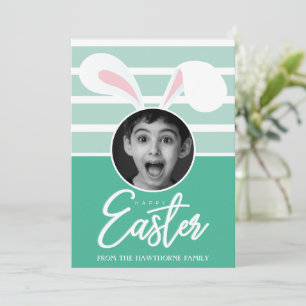 Foto von Easter Bunny Ears Feiertagskarte