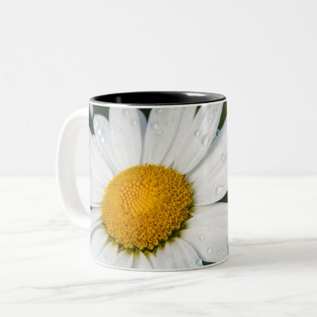 Foto von einer Marguerrilla, grün Zweifarbige Tasse (Vorderseite Links)