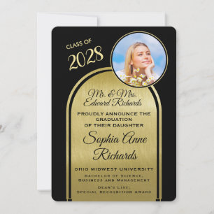 Foto von Eltern Ankündigung von Black Abschluss