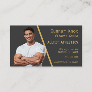 Foto von Fitness-Coach Personal Trainer Visitenkarte