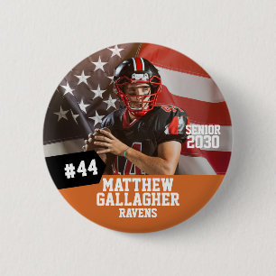 Foto von Football-Spieler am Senior Night Button