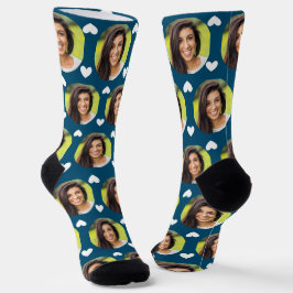 Foto von Girlfriend For Boyfriend Deep Blue Heart Socken
