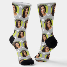 Foto von Girlfriend For Boyfriend Gray Heart Socken