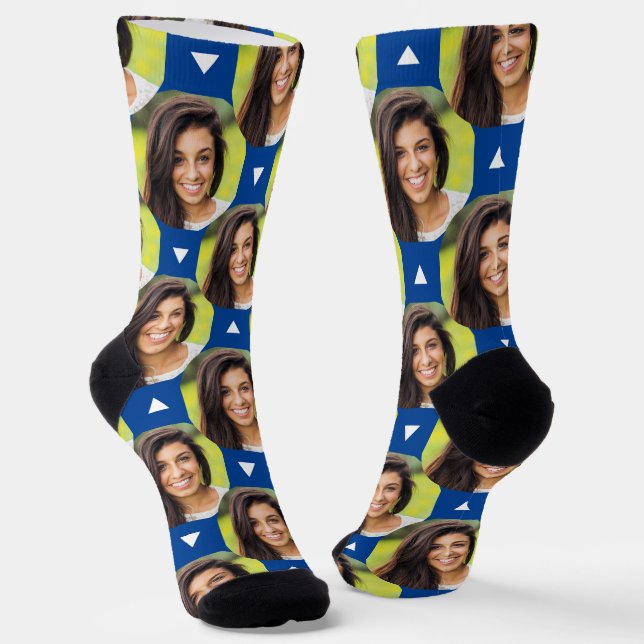 Foto von Girlfriend für Boyfriend Blue Socks Socken (Gewinkelt)
