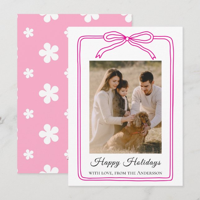 Foto von Happy Holidays Arch Feiertagskarte (Vorne/Hinten)