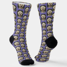Foto von Haustieren auf dem Lavender Trendy Custom Socken