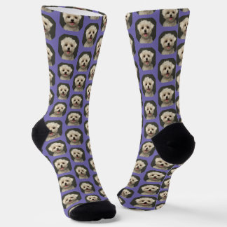 Foto von Haustieren auf dem Lavender Trendy Custom Socken