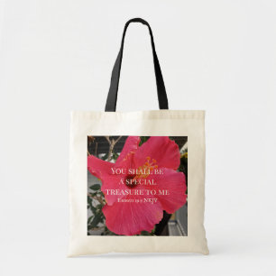 Foto von Hibiscus Special Treasure Bibelvers Tragetasche