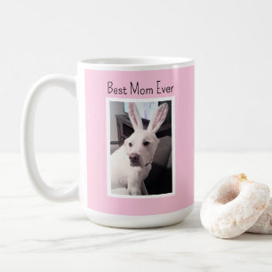 Foto von Hund mit Hasenohren Beste Mama überhaupt Kaffeetasse