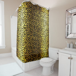Foto von Imitaten Leopard Pelz Drucktapete Duschvorhang