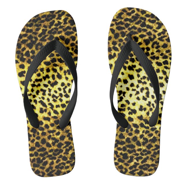Foto von Imitaten Leopard Pelz Drucktapete Flip Flops (Fußbett)