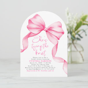 Foto von Junggesellinnenabschied mit rosa Schleife Einladung