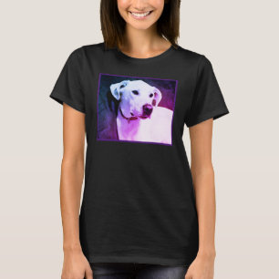 Foto von Labrador Retriever Mix Dog Lila Liebhaber T-Shirt