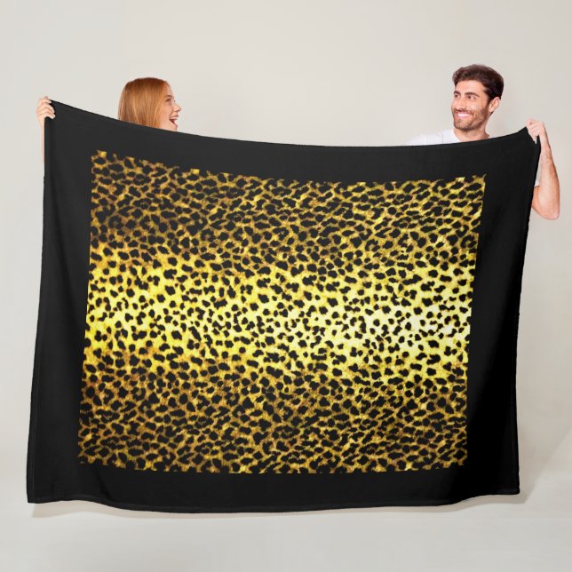 Foto von Leopard Wallpaper Fleecedecke (Beispiel)