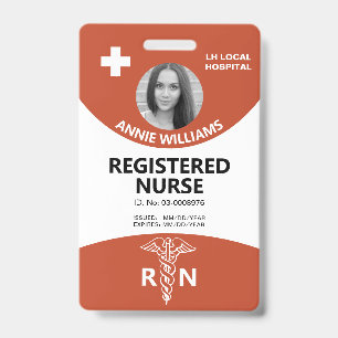 Foto von Registered Nurse Caduceus, Logo Terrakott Ausweis
