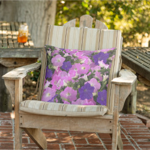 Foto von rosa und violetten Prunkwindenblüten Kissen