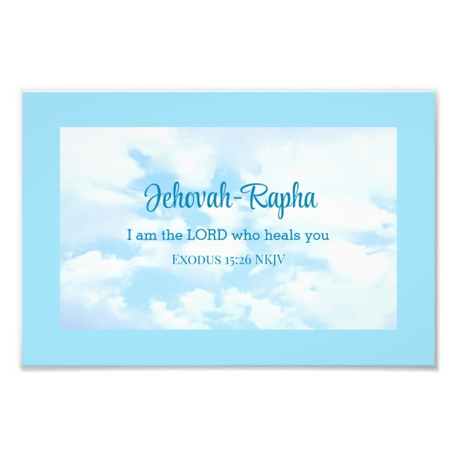 Foto von Sky bin ich der Herr, der Bibelverse heil (Vorne)