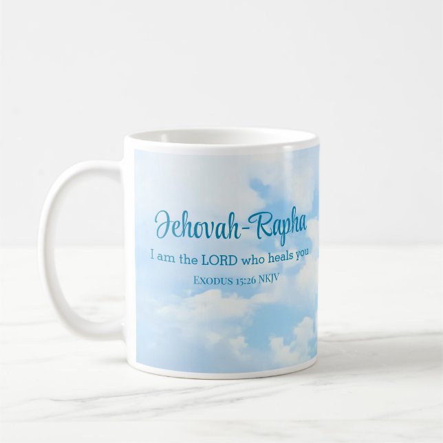 Foto von Sky bin ich der Herr, der Bibelverse heil Kaffeetasse (Links)